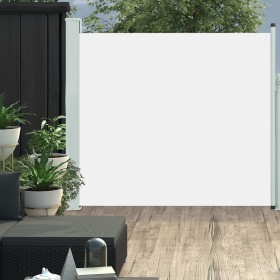 Toldo lateral retráctil de jardín color crema 170x300 cm