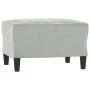 Sofa set with cushions 3 pieces light gray velvet by , Sofas - Ref: Foro24-3202240, Price: 513,16 €, Discount: %