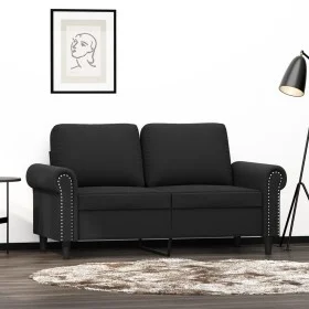 2-Sitzer-Sofa aus schwarzem Samt, 120 cm von , Sofas - Ref: Foro24-359524, Preis: 250,94 €, Rabatt: %