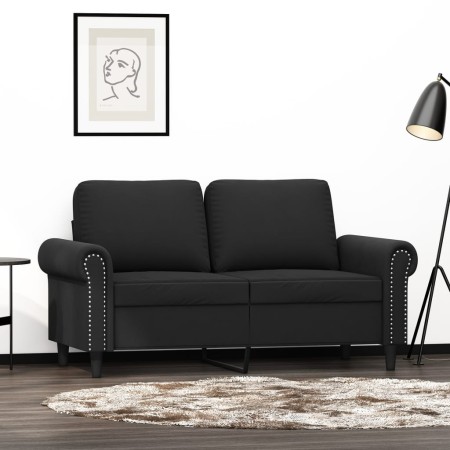 2-Sitzer-Sofa aus schwarzem Samt, 120 cm von , Sofas - Ref: Foro24-359524, Preis: 255,26 €, Rabatt: %