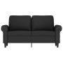 Sofá de 2 plazas terciopelo negro 120 cm