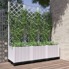 Pflanzgefäß mit weißem PP-Gitter 120x40x136 cm von , Töpfe und Pflanzgefäße - Ref: Foro24-153284, Preis: 112,52 €, Rabatt: %