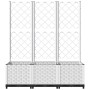 Planter with white PP trellis 120x40x136 cm by , Pots and planters - Ref: Foro24-153284, Price: 98,97 €, Discount: %