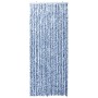 Blau-weißer und silberner Chenille-Moskitonetz-Vorhang, 90 x 220 cm von vidaXL, Moskitonetze für Fenster - Ref: Foro24-284274...