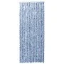 Cortina mosquitera chenilla azul blanco y plateado 90x220 cm de vidaXL, Mosquiteras para ventanas - Ref: Foro24-284274, Preci...