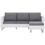 3-Sitzer-Sofa mit weißen Kunstlederkissen von , Sofas - Ref: Foro24-282285, Preis: 507,46 €, Rabatt: %