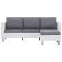 3-Sitzer-Sofa mit weißen Kunstlederkissen von , Sofas - Ref: Foro24-282285, Preis: 386,81 €, Rabatt: %