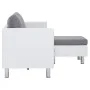 3-Sitzer-Sofa mit weißen Kunstlederkissen von , Sofas - Ref: Foro24-282285, Preis: 507,46 €, Rabatt: %