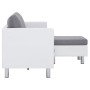 3-Sitzer-Sofa mit weißen Kunstlederkissen von , Sofas - Ref: Foro24-282285, Preis: 386,81 €, Rabatt: %