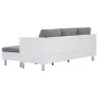 3-seater sofa with white synthetic leather cushions by , Sofas - Ref: Foro24-282285, Price: 507,46 €, Discount: %