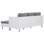 3-Sitzer-Sofa mit weißen Kunstlederkissen von , Sofas - Ref: Foro24-282285, Preis: 386,81 €, Rabatt: %