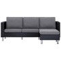 3-seater sofa with black synthetic leather cushions by , Sofas - Ref: Foro24-282287, Price: 390,45 €, Discount: %