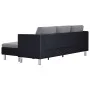 3-seater sofa with black synthetic leather cushions by , Sofas - Ref: Foro24-282287, Price: 384,71 €, Discount: %