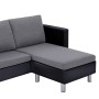 3-seater sofa with black synthetic leather cushions by , Sofas - Ref: Foro24-282287, Price: 390,45 €, Discount: %