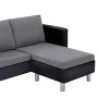 3-seater sofa with black synthetic leather cushions by , Sofas - Ref: Foro24-282287, Price: 384,71 €, Discount: %