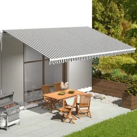 Replacement fabric for anthracite gray and white awning 6x3.5 m by , Awnings - Ref: Foro24-311994, Price: 81,29 €, Discount: %