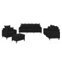 Black velvet 4-piece sofa set with cushions by , Sofas - Ref: Foro24-3201695, Price: 690,31 €, Discount: %