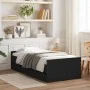Estructura de cama con cajones negro 75x190 cm de , Camas y somieres - Ref: Foro24-3207386, Precio: 118,10 €, Descuento: %