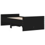 Bed frame with drawers black 75x190 cm by , Beds and slatted bases - Ref: Foro24-3207386, Price: 119,51 €, Discount: %