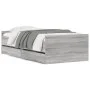 Sonoma gray bed frame with drawers 75x190 cm by , Beds and slatted bases - Ref: Foro24-3207390, Price: 119,60 €, Discount: %