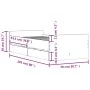 Sonoma gray bed frame with drawers 75x190 cm by , Beds and slatted bases - Ref: Foro24-3207390, Price: 119,60 €, Discount: %