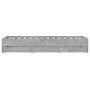Cama con cajones madera ingeniería gris hormigón 90x190 cm de , Camas y somieres - Ref: Foro24-3207325, Precio: 157,06 €, Des...