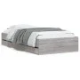 Cama con cajones madera de ingeniería gris Sonoma 90x190 cm de , Camas y somieres - Ref: Foro24-3207327, Precio: 138,59 €, De...