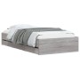Sonoma gray engineered wood bed with drawers 90x190 cm by , Beds and slatted bases - Ref: Foro24-3207327, Price: 140,41 €, Di...