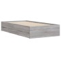 Sonoma gray engineered wood bed with drawers 90x190 cm by , Beds and slatted bases - Ref: Foro24-3207327, Price: 140,41 €, Di...