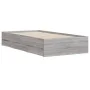 Sonoma gray engineered wood bed with drawers 90x190 cm by , Beds and slatted bases - Ref: Foro24-3207327, Price: 138,63 €, Di...