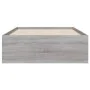 Sonoma gray engineered wood bed with drawers 90x190 cm by , Beds and slatted bases - Ref: Foro24-3207327, Price: 138,63 €, Di...