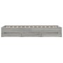 Sonoma gray engineered wood bed with drawers 90x190 cm by , Beds and slatted bases - Ref: Foro24-3207327, Price: 140,41 €, Di...