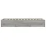 Sonoma gray engineered wood bed with drawers 90x190 cm by , Beds and slatted bases - Ref: Foro24-3207327, Price: 138,63 €, Di...