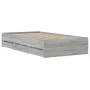 Sonoma gray engineered wood bed with drawers 90x190 cm by , Beds and slatted bases - Ref: Foro24-3207327, Price: 138,63 €, Di...