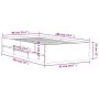 Sonoma gray engineered wood bed with drawers 90x190 cm by , Beds and slatted bases - Ref: Foro24-3207327, Price: 138,63 €, Di...