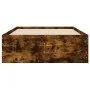 Smoked oak engineered wood bed with drawers 75x190 cm by , Beds and slatted bases - Ref: Foro24-3207333, Price: 122,65 €, Dis...