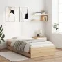 Cama con cajones madera ingeniería roble Sonoma 75x190 cm de , Camas y somieres - Ref: Foro24-3207331, Precio: 122,63 €, Desc...