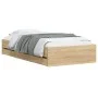 Cama con cajones madera ingeniería roble Sonoma 75x190 cm de , Camas y somieres - Ref: Foro24-3207331, Precio: 122,63 €, Desc...