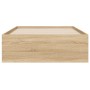 Sonoma oak engineered wood bed with drawers 75x190 cm by , Beds and slatted bases - Ref: Foro24-3207331, Price: 124,13 €, Dis...