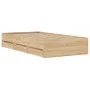 Cama con cajones madera ingeniería roble Sonoma 75x190 cm de , Camas y somieres - Ref: Foro24-3207331, Precio: 122,63 €, Desc...