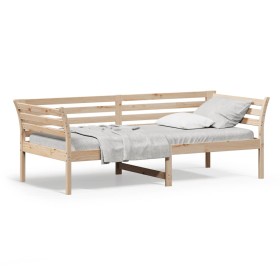 Sofá cama de madera maciza de pino 100x200 cm de , Camas y somieres - Ref: Foro24-842874, Precio: 115,66 €, Descuento: %