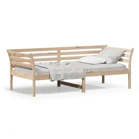 Solid pine wood sofa bed 100x200 cm by , Beds and slatted bases - Ref: Foro24-842874, Price: 114,57 €, Discount: %