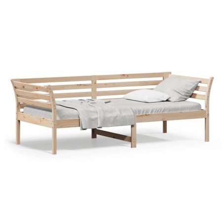 Sofá cama de madera maciza de pino 100x200 cm de , Camas y somieres - Ref: Foro24-842874, Precio: 112,13 €