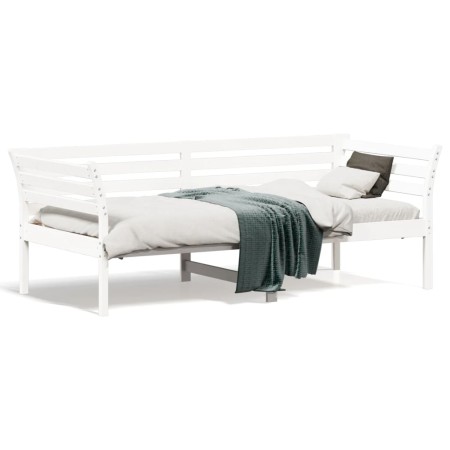 Schlafsofa aus massivem weißem Kiefernholz, 75 x 190 cm von , Betten und Lattenroste - Ref: Foro24-842883, Preis: 111,24 €, R...