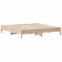 Estructura de cama de madera maciza de pino 200x200 cm de , Camas y somieres - Ref: Foro24-842682, Precio: 119,92 €, Descuent...