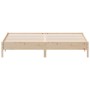 Estructura de cama de madera maciza de pino 200x200 cm de , Camas y somieres - Ref: Foro24-842682, Precio: 119,92 €, Descuent...