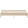 Solid pine wood bed frame 200x200 cm by , Beds and slatted bases - Ref: Foro24-842682, Price: 118,81 €, Discount: %