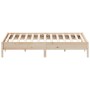 Estructura de cama de madera maciza de pino 200x200 cm de , Camas y somieres - Ref: Foro24-842682, Precio: 119,92 €, Descuent...