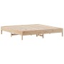 Estructura de cama de madera maciza de pino 200x200 cm de , Camas y somieres - Ref: Foro24-842682, Precio: 119,92 €, Descuent...