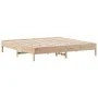 Solid pine wood bed frame 200x200 cm by , Beds and slatted bases - Ref: Foro24-842682, Price: 118,81 €, Discount: %